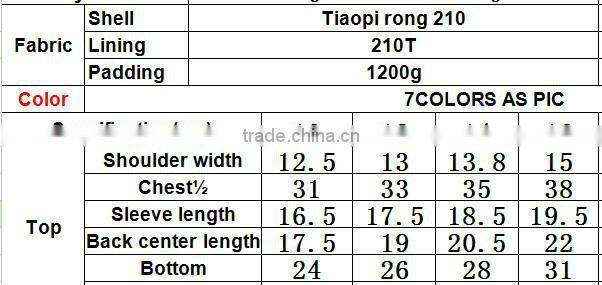 girl's jacket padding coat down jacket for winter