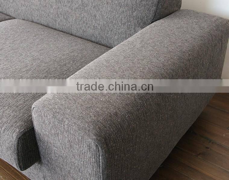 Simple Design Fabric Scatter Back Three Seat Sofa