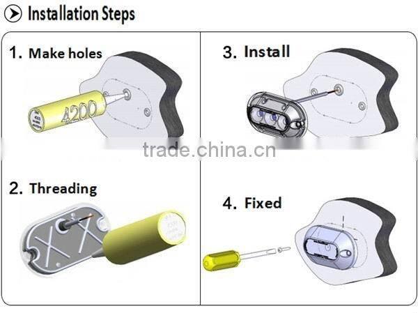 DC12V IP68 12w LED Marine Navigation Light For Ships Barges Yacht