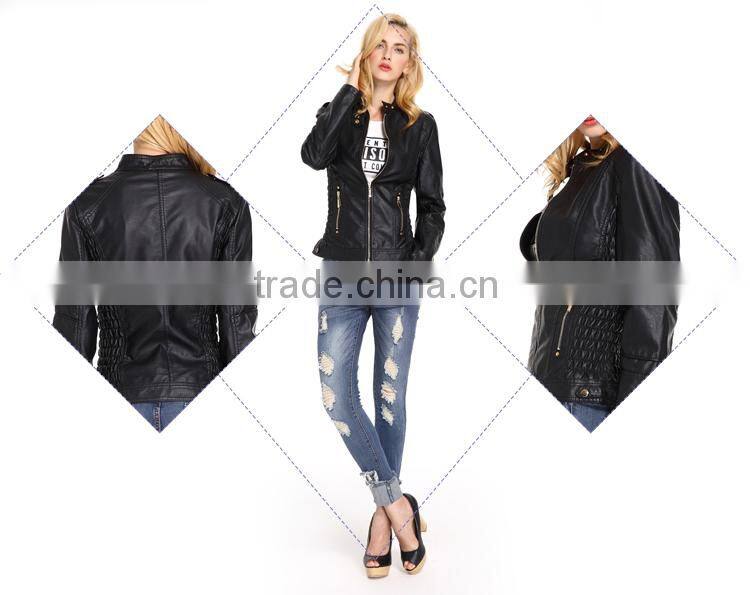 Women's PU Coats Cool Fashion PU Jackets Red Coats 2015