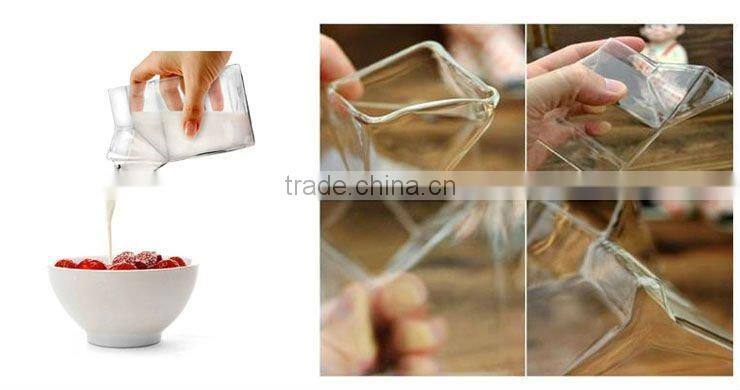 KC-012 Milk glass Half pint box shape milk glass