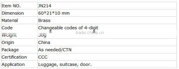JN214 Changeable Combination Pad Lock