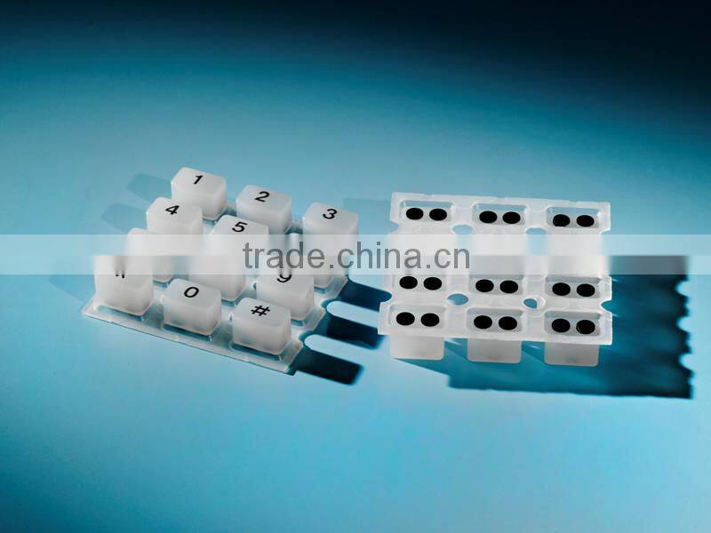 Taiwan made Compression molding silicone keypad for remote controller