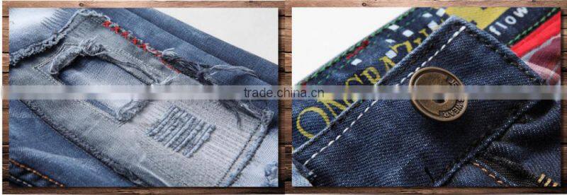 High Quality New Fashion Designer Jeans Men Distrressed Casual Denim Mens Jeans