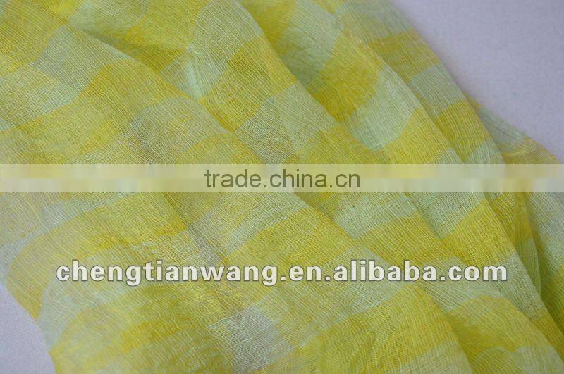 yellow silk wool blend scarf