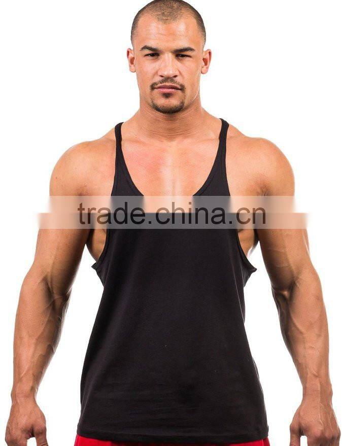 Blank Poly-Cotton Stringer Tank tops,Muscle tank tops, Mens custom vest for gym fitness Bodybuilder