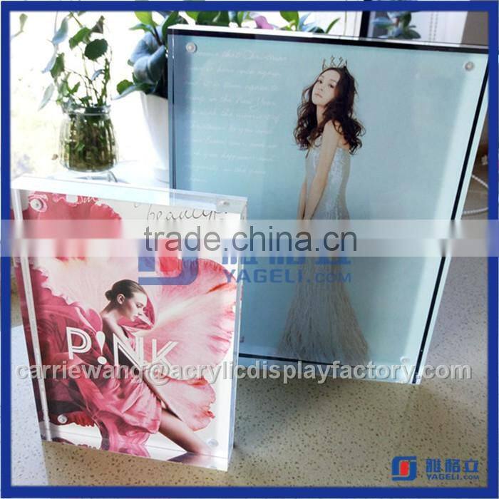 Acrylic photo frame Double-side magnetic crystal clear picture photo frame