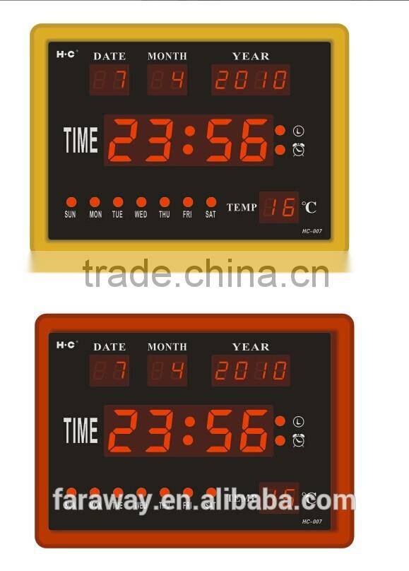 led calendar digital clock /digital clock /table clock with alarm,temperature