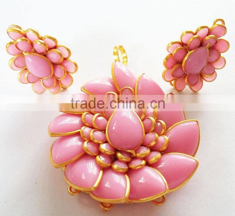 Pacchi Pendant Set with Earring Traditional Jewelry PS 02