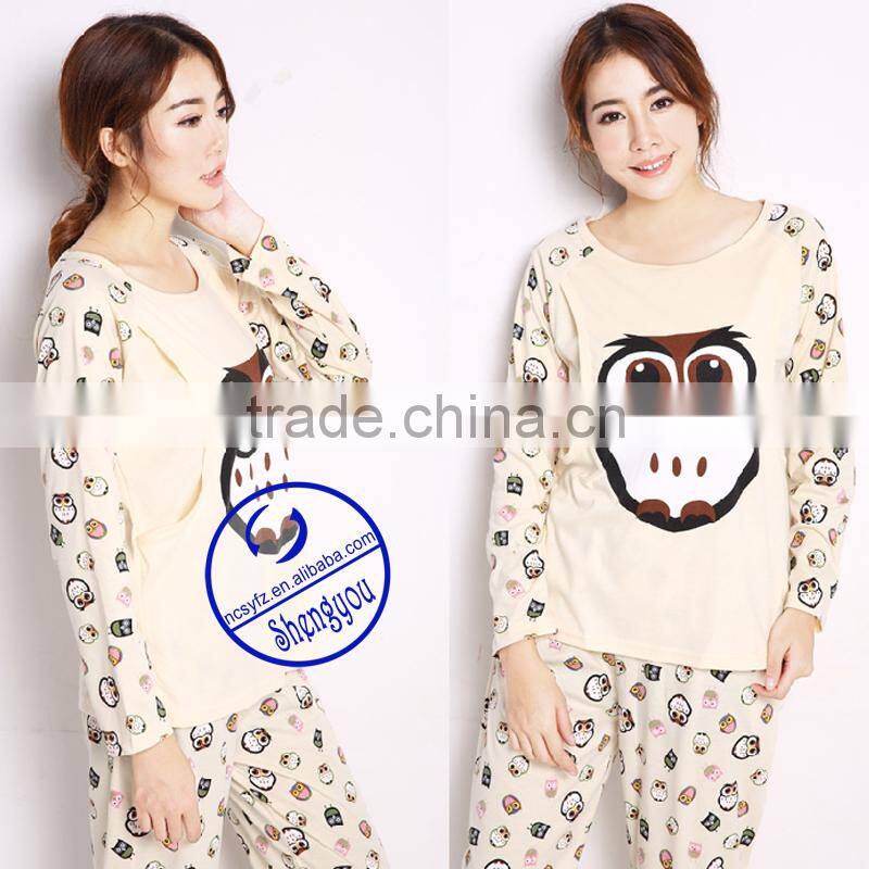 Custom made 100% pima cotton printed maternity wear