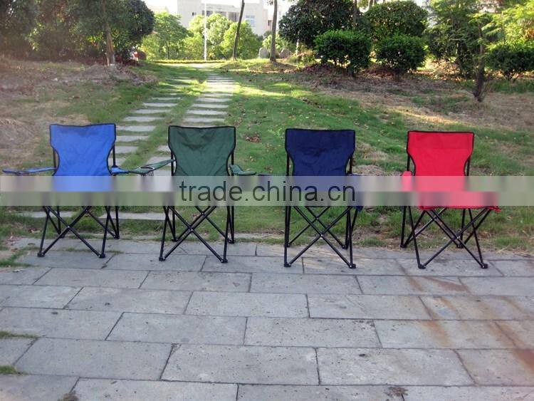 Portable folding 600 D PVC/PE Oxford Nylon Outdoor camping picnic beach foldable chair with carry bag on arm
