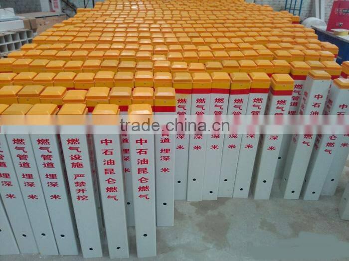 Square tube Protect Cable Warning Marking Piles with various sizes