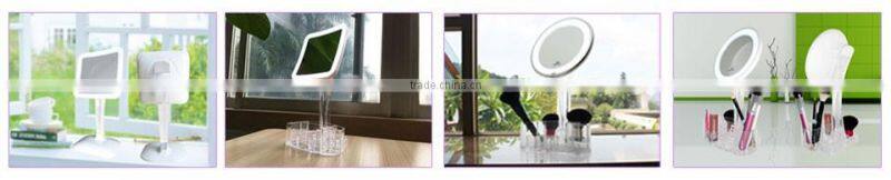 Rose Gold Silver Chrome stand makeup mirror 1x/10x magnification