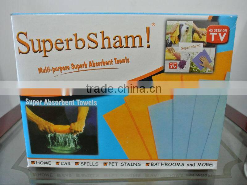 Super shammy germany nonwoven absorbent towels (85%viscose, 15%poleyster)