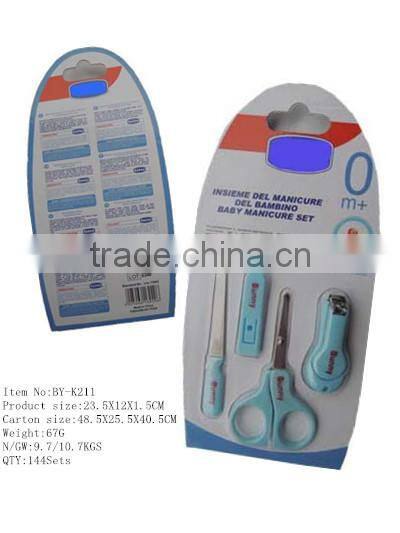 3PCS Baby nice manicure set blister card Set