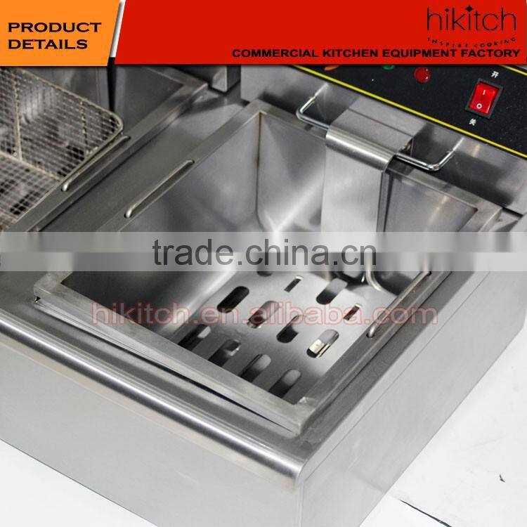 kitchen equipment double tanks electric deep fryer machine with thermostat