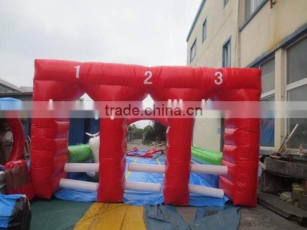 2015 best sale sports game Inflatable horse run track for kids