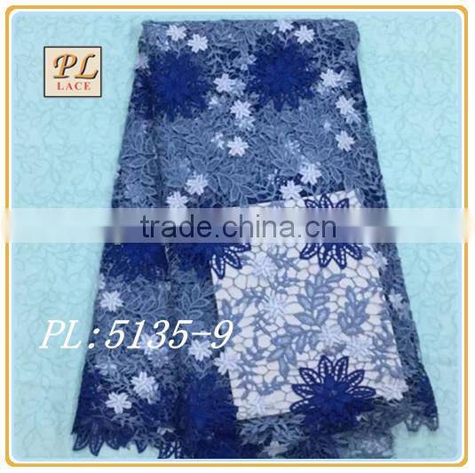 2015 latest design embroidery water soluble guipure lace fabric for fashion dress