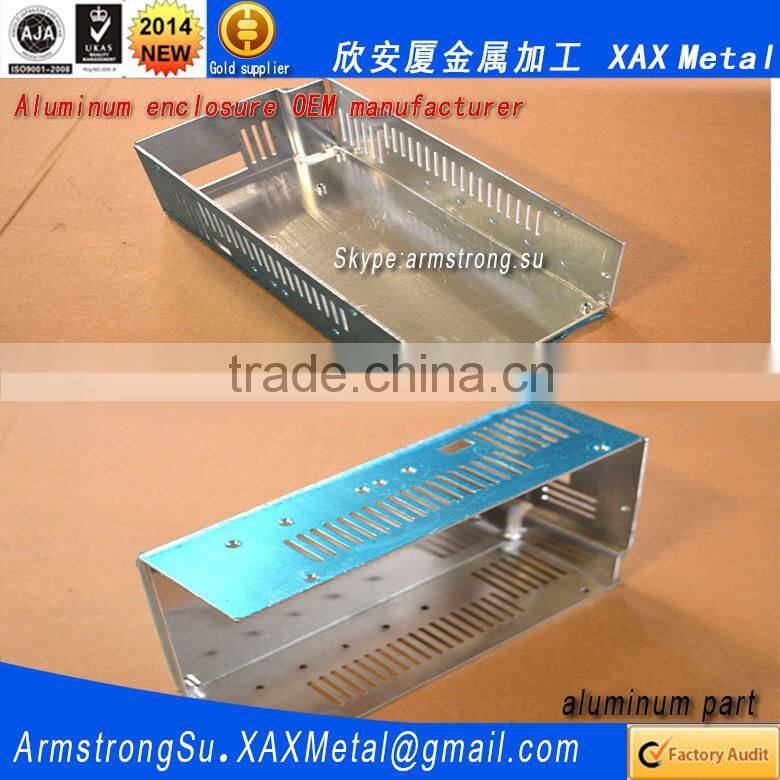 XAX14Alu OEM ODM customized laser cut bend weld sheet aluminum electric cabinet outer