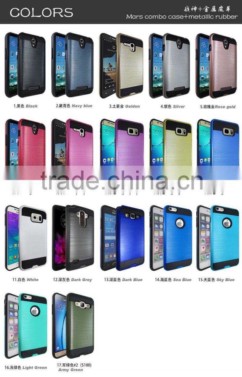 IVYMAX Promotion Tough Dual Layer Cover with Brushed Metal Finish for samsung G360 Core Prime/Galaxy Prevail LTE phone case