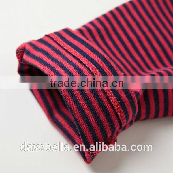 DB799 dave bella 2014 fall/winter printed long sleeve baby clothing sets for girl wholesale printed sets baby clothing sets