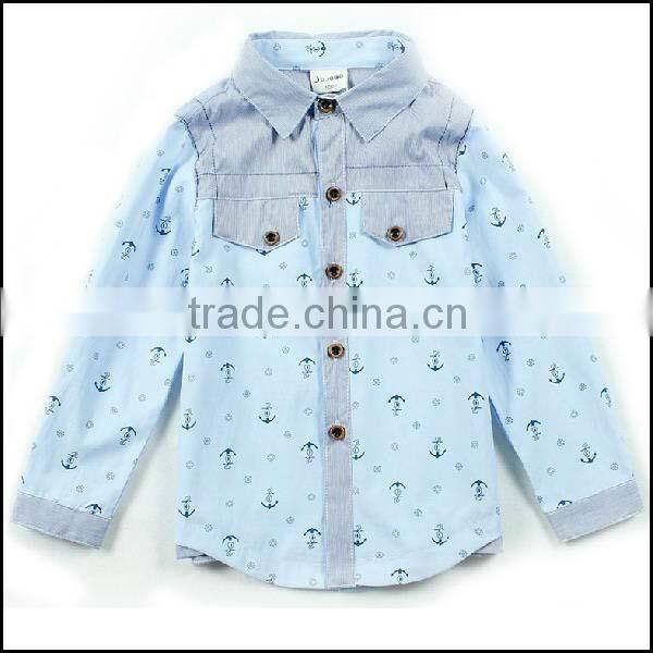 China manufacturers fashion clothes plain boys fashion dress top shirt