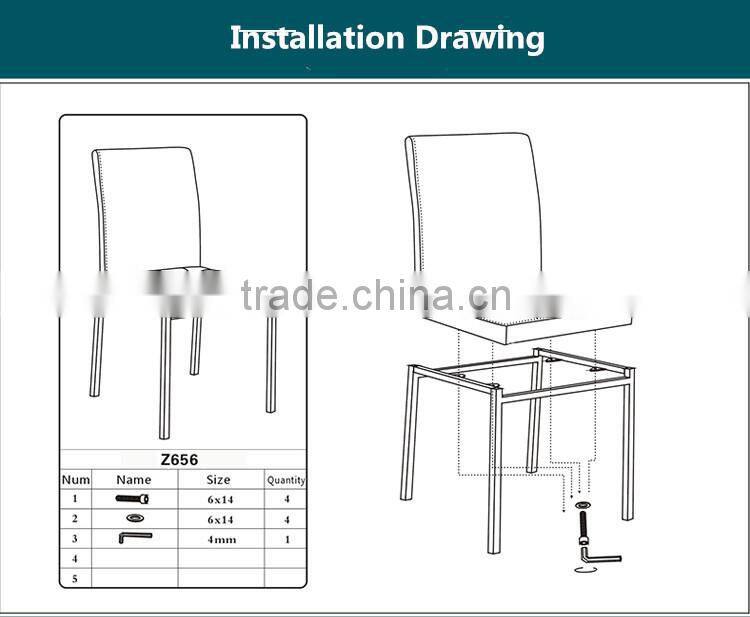 Z656 Foshan Modern PU Leather Restaurant Chairs