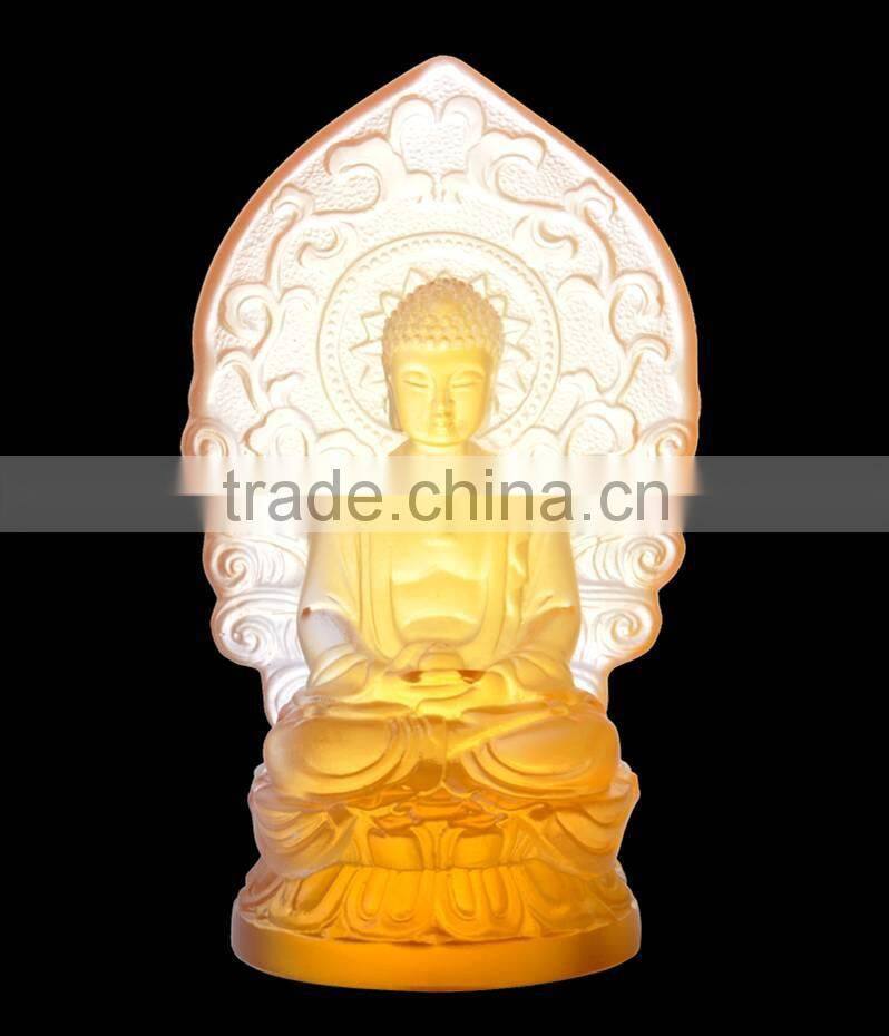 Factory Wholesale Crystal/Jade Transparent Jade Buddha Statue
