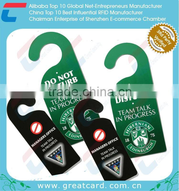 High quality Plastic PVC Door Hanger tag, Hang tag