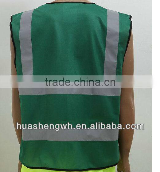 green safety running reflective vest