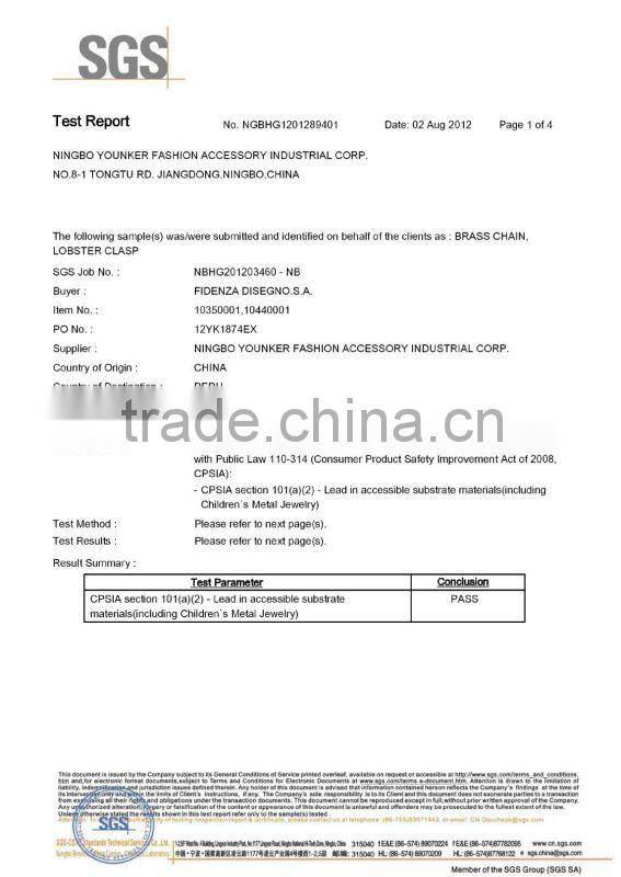 High Quality Fashion Jewelry Lobster Clasp 10MM, Plated Gun-metal, Model 501