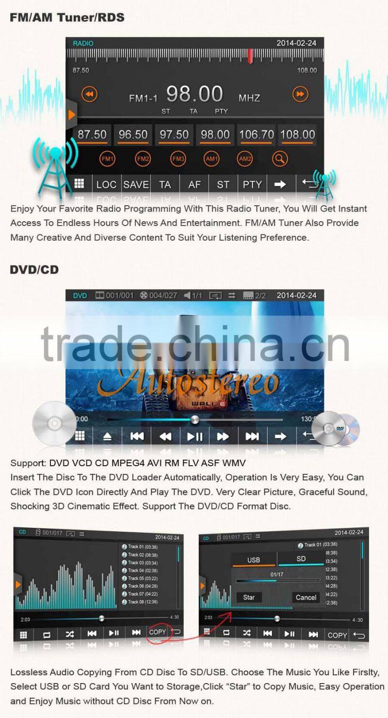 car DVD Player gps navigator for JEEP COMPASS car player video mp3 player