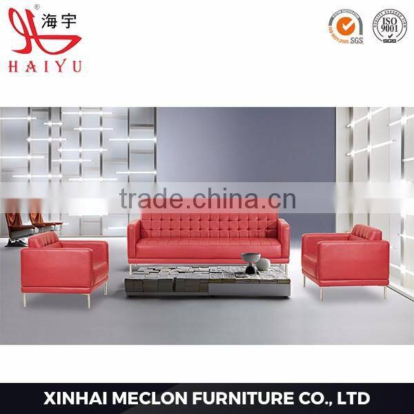 S906 Furniture loby office PU or leather luxury modern corner sofa