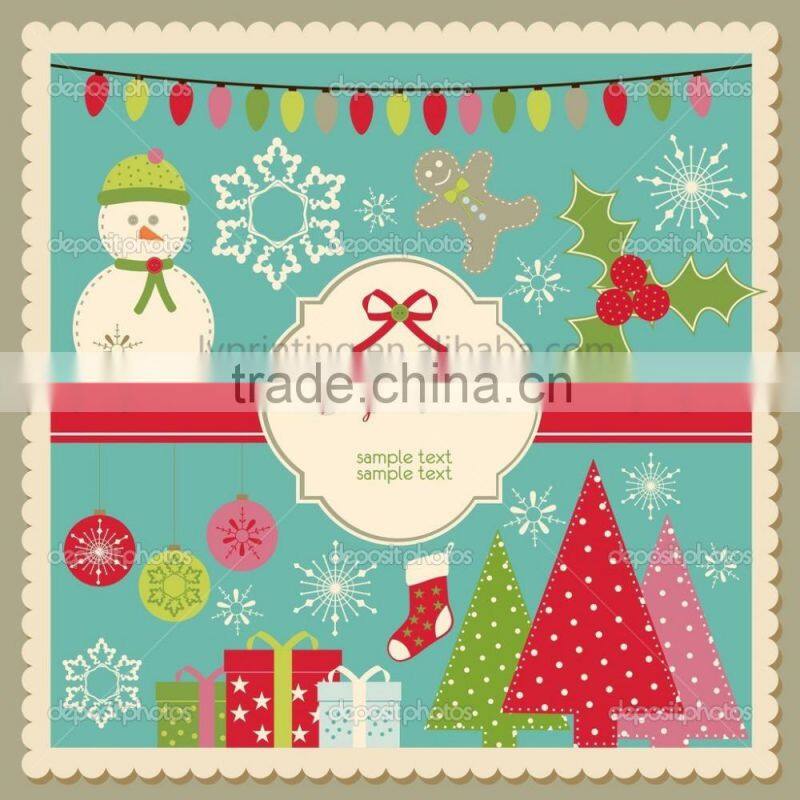 2016 Handmade christmas card new year greeting card printing