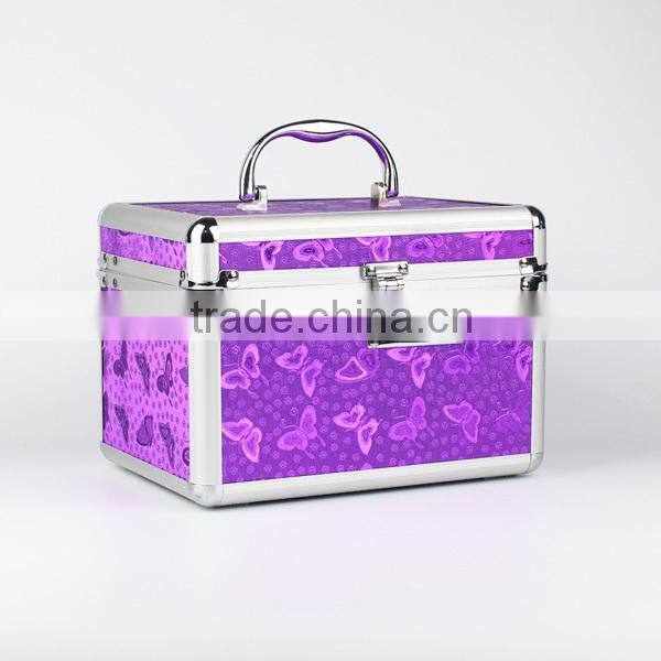 Cosmetics Aluminum Makeup Case Kit Accessories Lipstick Eye Shadow Blush