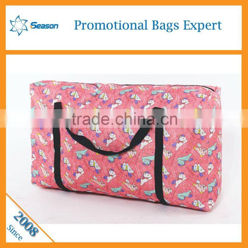 Wholesale china custom printed polyester quilt packaging bag
