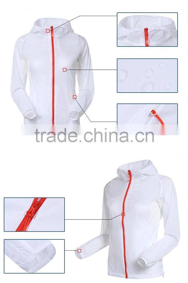 2015 Woman Light Windproof Skin Running Coat Jacket