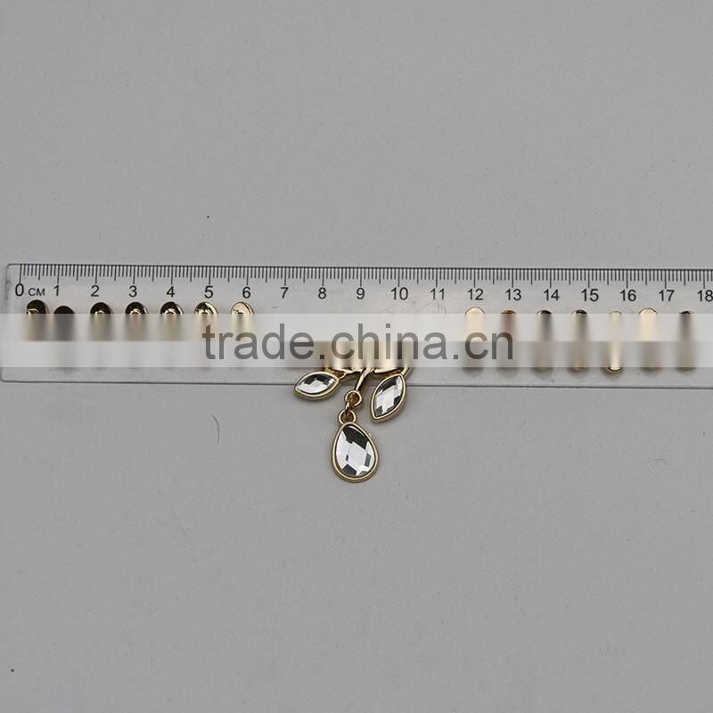 New Hot Sale Candy Color Alloy Garment Accessory glass Chain