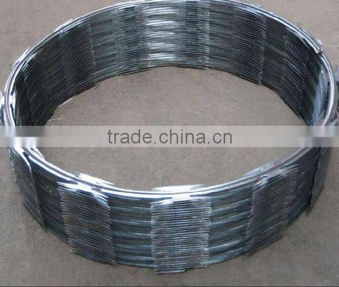 One-loop Spiral Razor Barbed Wire Mesh/Plane Welding Razor Barbed Wire Mesh/Panel Razor