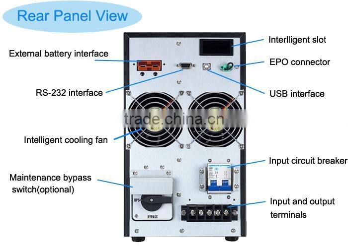 Factory suppliers ups 3kva 1 phase online ups with inbuilt batteries