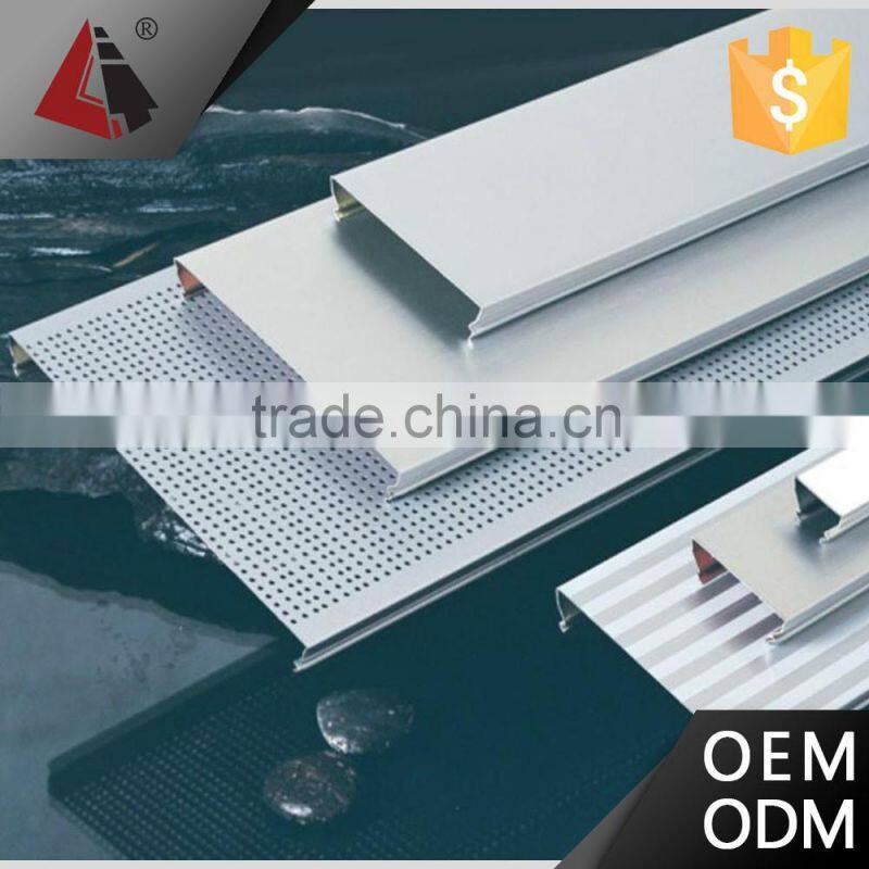 Building decorative material suspended Aluminum ceiling tiles C-shape strip ceiling