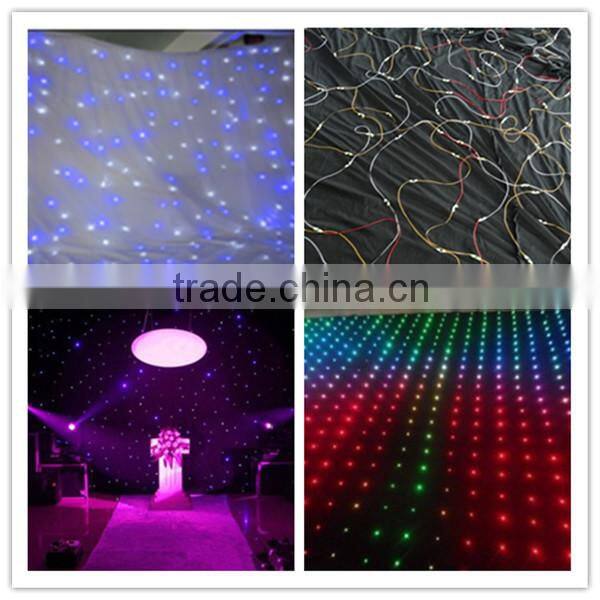 Manufacturer Outdoor Decorative star curtain fiber optic curtain light