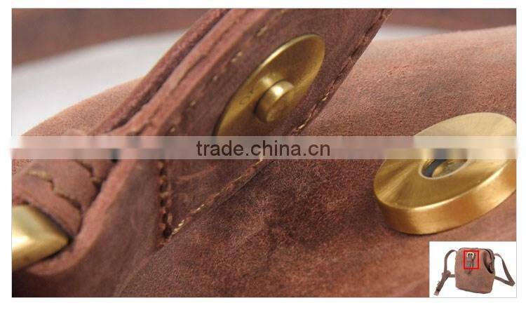 High Quality Travel Full Grain Leather Girl Backpack