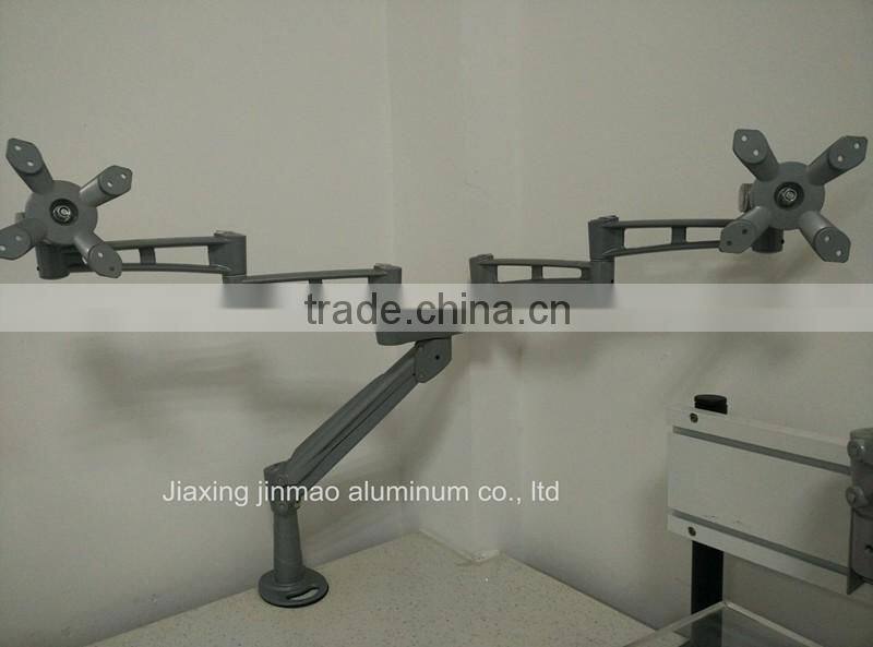 Spring-assisted desk monitor arms durable aluminum monitor arm bracket