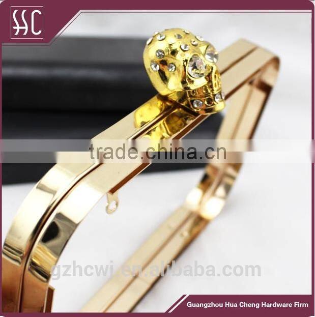 Fasion clutch frames with skull head & square box clutch frame