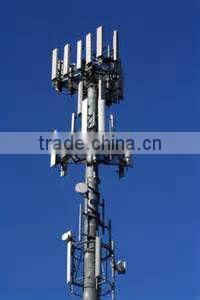Galvanized steel communication pole in 30m height