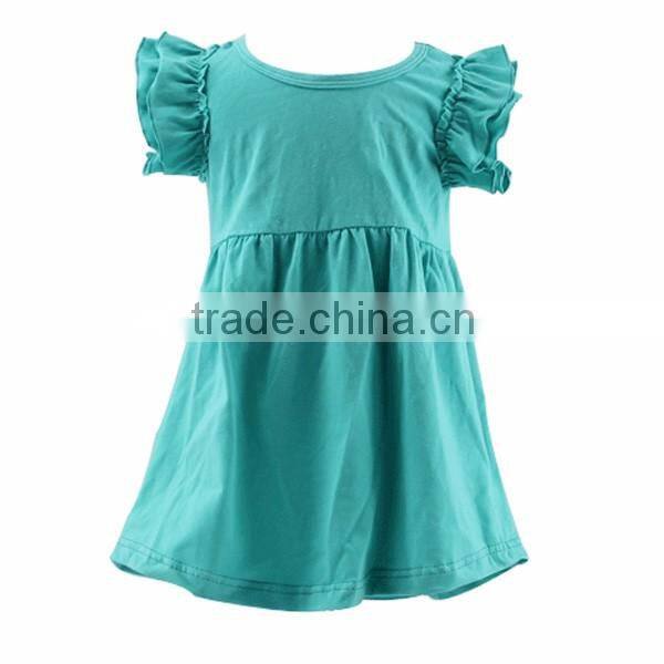 2016 kaiyo pearl dress boutique blank ruffle dress cute tunic OEM service baptism dress for children