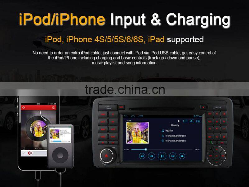 Ownice C300 quad core dvd multimedia For Mercedes Benz R Class R350 support Bluetooth stereo steering wheel control