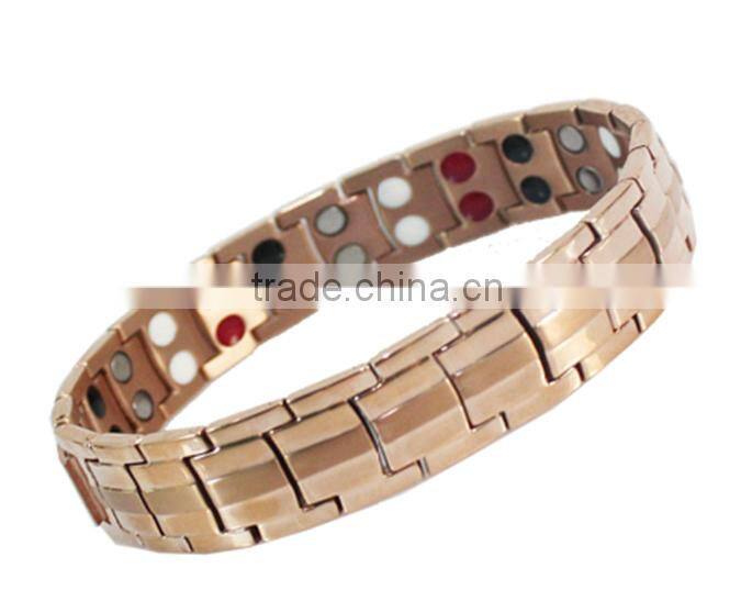 KSTONE 2015 Hot Selling Men's 4 in 1 Bio Elements Magnetic Titanium Bracelet