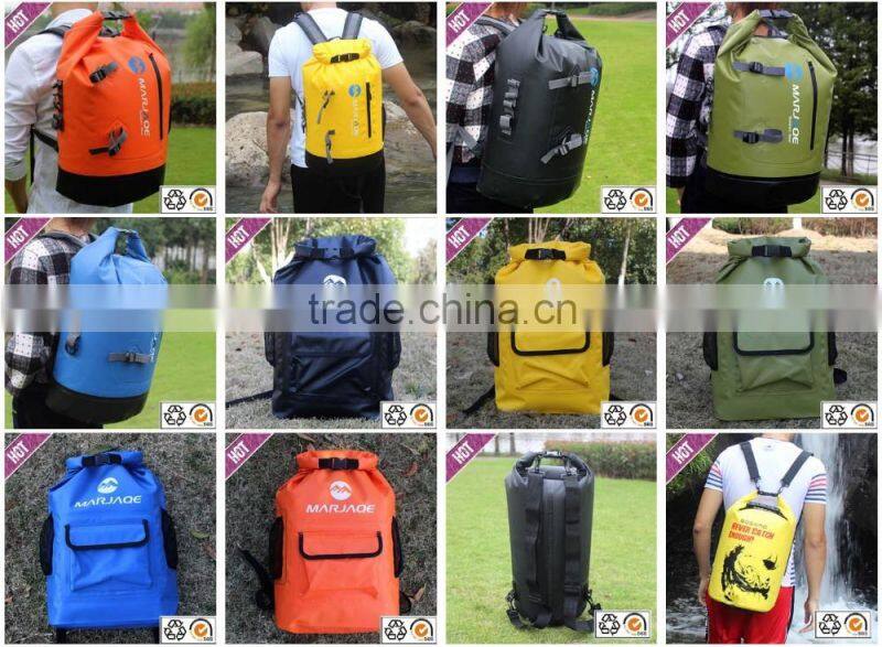 22Liter tarpaulin Waterproof Dry Bag backpack with padded shoulder straps